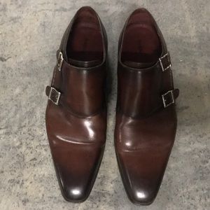 Men’s Magnanni monk strap dress shoes